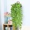 2pcs Fake Hanging Plant Artificial (6pcs-fall Orange) 10"D x 14"W x 32"H